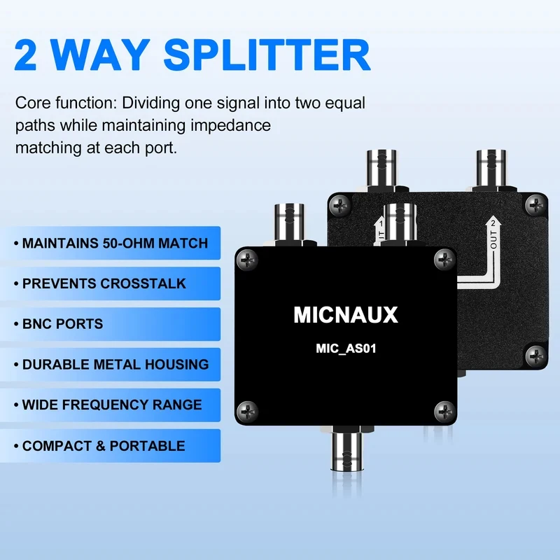 Fuluode Antenna Amplifier Combiner 1 In 2 Out Splitter Antenna Distribuidor BNC Ports 50Ohm Impedance Matched For Signal Booster
Fuluode Antenna Amplifier Combiner 1 In 2 Out Splitter Antenna Distribuidor BNC Ports 50Ohm Impedance Matched For Signal Booster