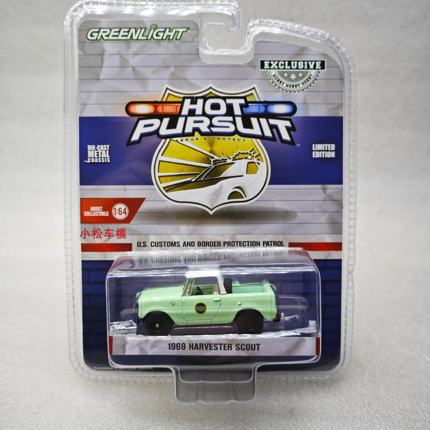 GreenLight 1:64 Heat Tracking Special Edition - U.S. Customs and Border Protection Border Patrol - 1969 Harvester Scout
GreenLight 1:64 Heat Tracking Special Edition - U.S. Customs and Border Protection Border Patrol - 1969 Harvester Scout
