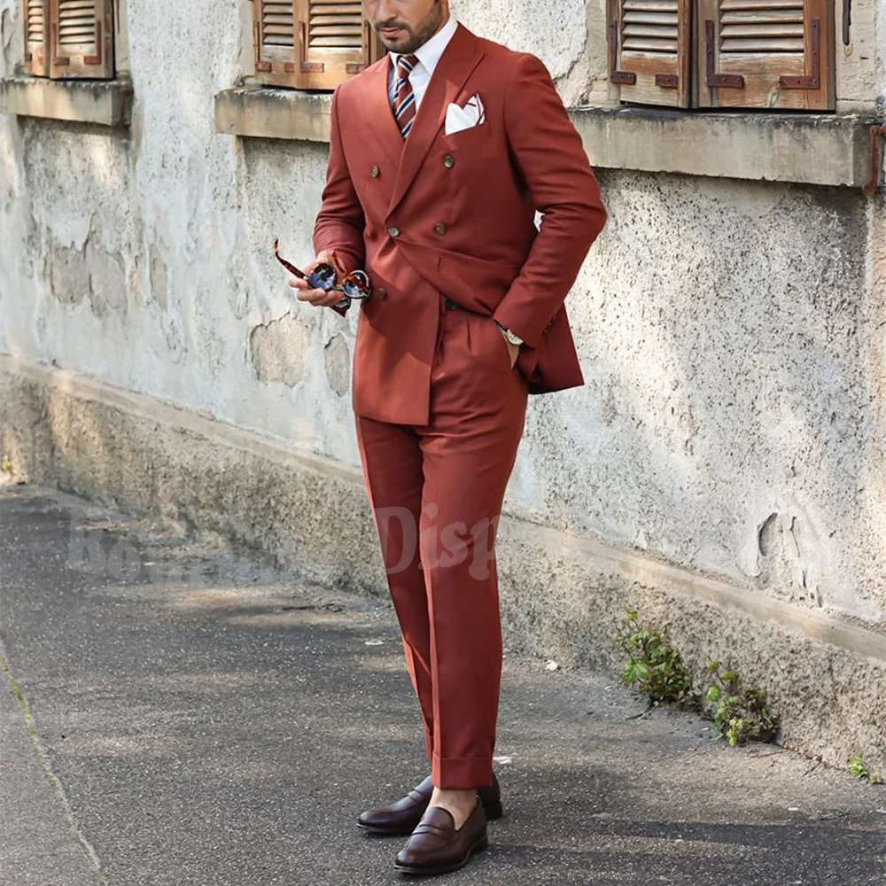 High Quality Solid Color Men's Suit Two Pieces(Jacket+Pants) Chic Peaked Lapel Double Breasted Smart Casual Banquet Male Set
High Quality Solid Color Men's Suit Two Pieces(Jacket+Pants) Chic Peaked Lapel Double Breasted Smart Casual Banquet Male Set