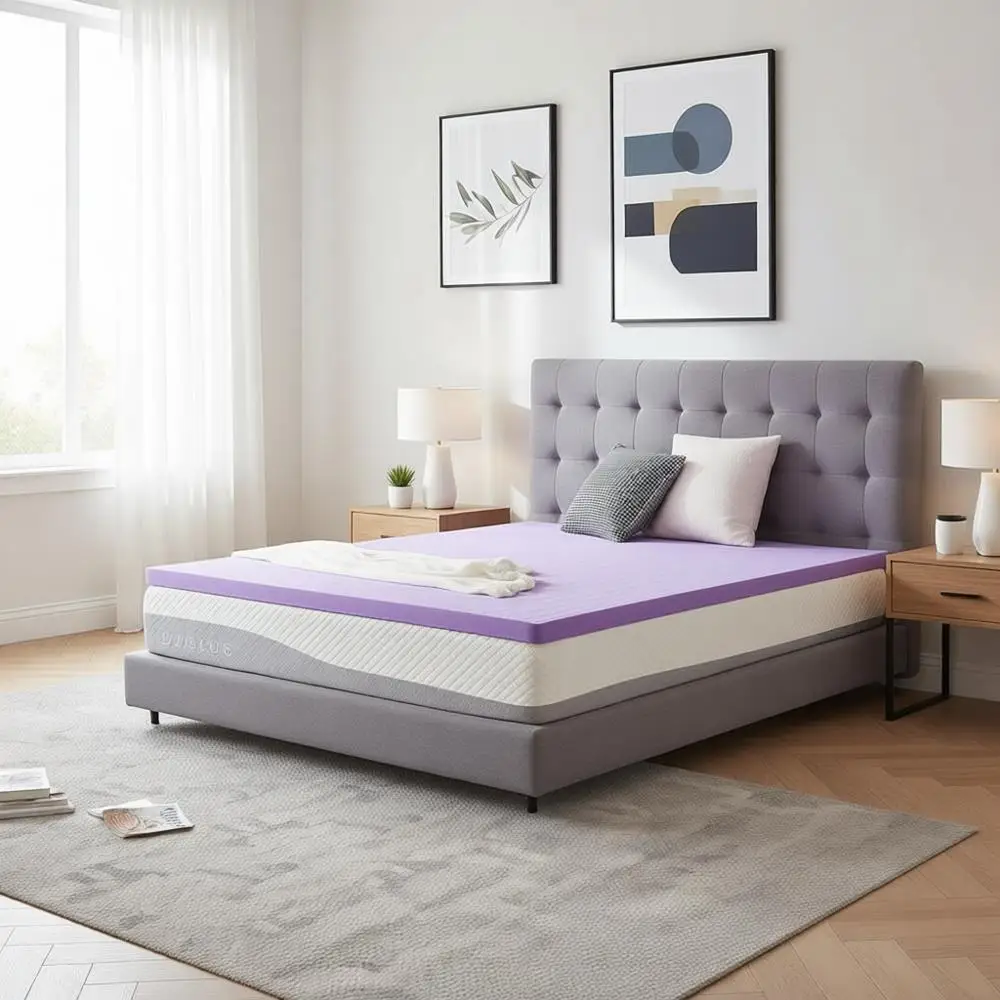 1.5 Inch Ventilated Gel Memory Foam Mattress Topper - Queen Size, Breathable, Certified, Pressure Relieving Mattress Pad
1.5 Inch Ventilated Gel Memory Foam Mattress Topper - Queen Size, Breathable, Certified, Pressure Relieving Mattress Pad