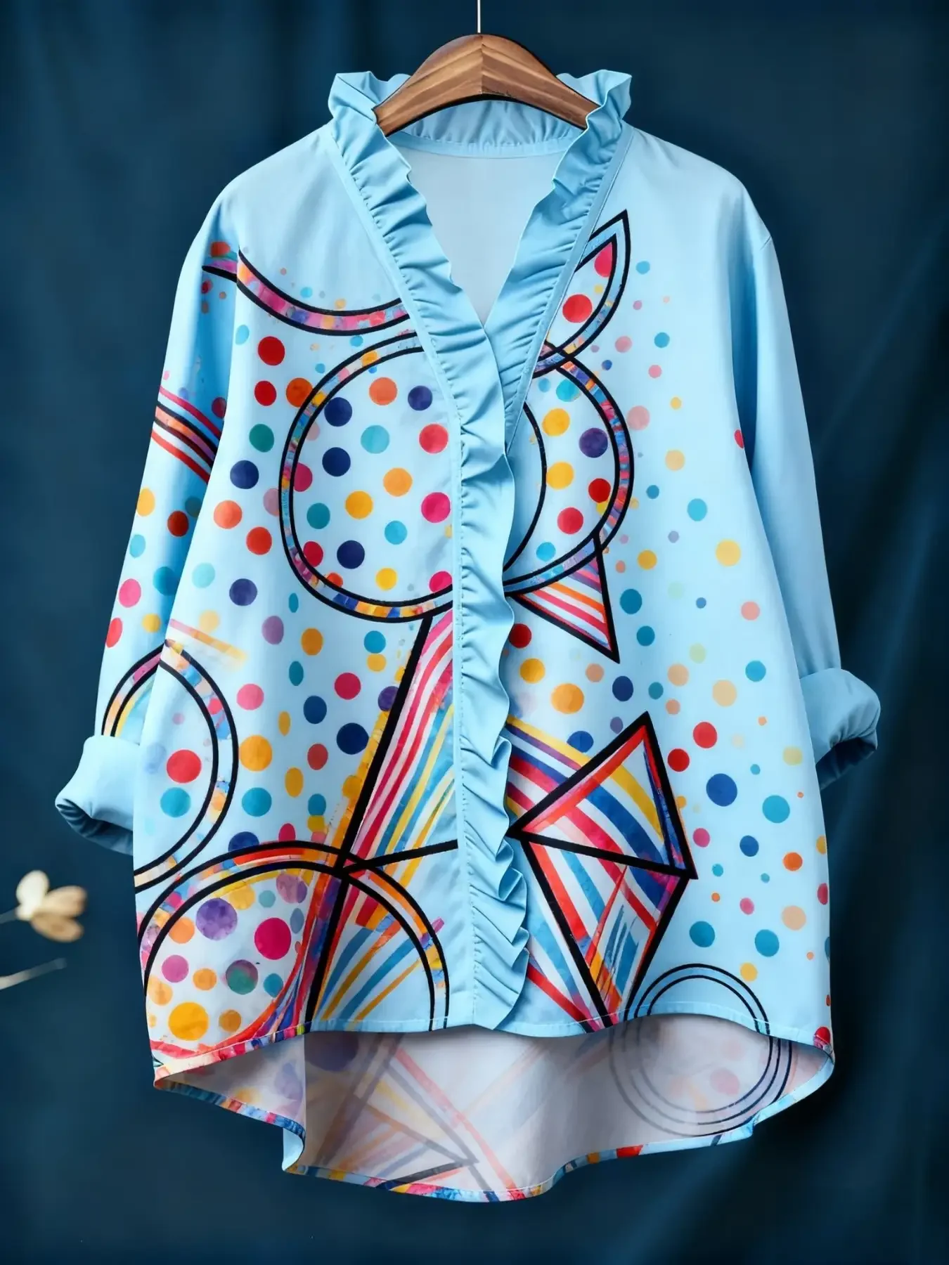 2026 women's long sleeved lace shirt with exquisite retro floral pattern design,Low style ruffle edge
2026 women's long sleeved lace shirt with exquisite retro floral pattern design,Low style ruffle edge