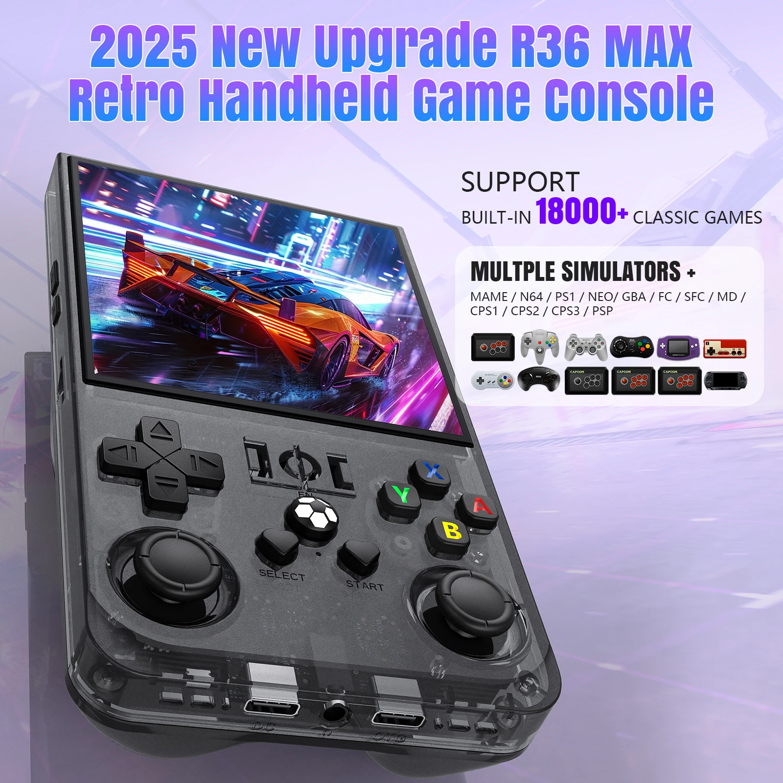 Open Source R36MAX Video Game Console Linux System Gifts for Children 4000 mAh Battery TYPE-C Charging Cable Game Console
Open Source R36MAX Video Game Console Linux System Gifts for Children 4000 mAh Battery TYPE-C Charging Cable Game Console