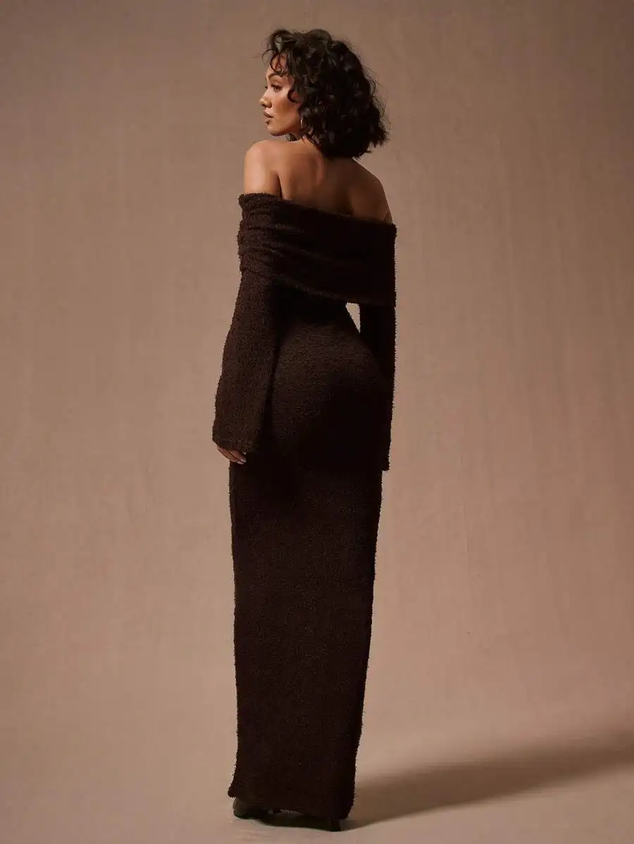 Off Shoulder Knit Maxi Dress Elegant Long Dress For Wedding Guest Graduation Beach Party
Off Shoulder Knit Maxi Dress Elegant Long Dress For Wedding Guest Graduation Beach Party
