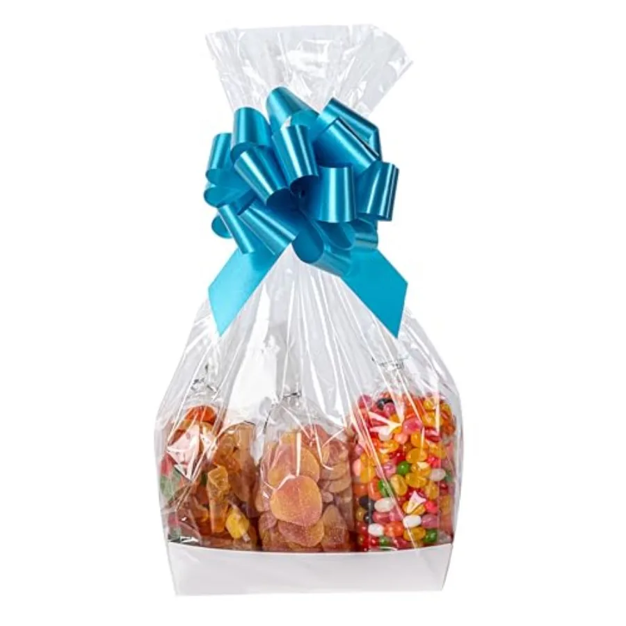 -Bag Tek 8 x 4 x 18 Inch Gift Basket Bags 100 Bags For Part Favors - With Gusseted Sides Disposable Clear Plastic Basket For We
-Bag Tek 8 x 4 x 18 Inch Gift Basket Bags 100 Bags For Part Favors - With Gusseted Sides Disposable Clear Plastic Basket For We