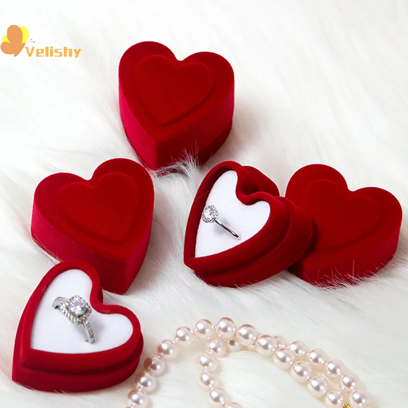 Heart Shaped Ring Box Velvet Jewelry Display Gift Storage Case Wedding Engagement Proposal Anniversary Boxes
Heart Shaped Ring Box Velvet Jewelry Display Gift Storage Case Wedding Engagement Proposal Anniversary Boxes