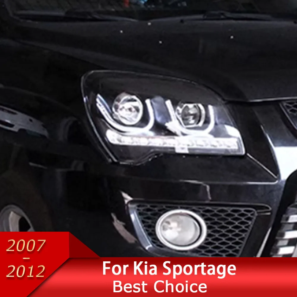 Автомобильные фары для KIA Sportage, светодиодные фары 2007-2012, фары Sportage DRL, указатель поворота, дальний свет, двойной U, линза проектора
Автомобильные фары для KIA Sportage, светодиодные фары 2007-2012, фары Sportage DRL, указатель поворота, дальний свет, двойной U, линза проектора