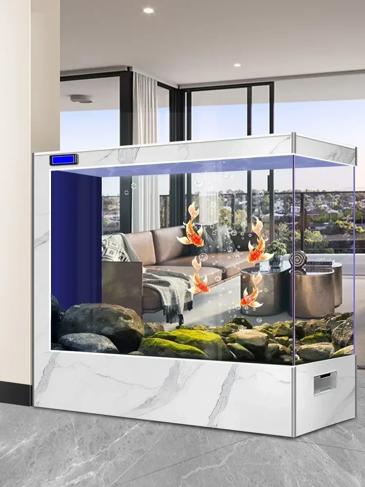 Screen Fish Tank Living Room Small Partition Light Luxury Floor Ecological Cycle Fish Globe
Screen Fish Tank Living Room Small Partition Light Luxury Floor Ecological Cycle Fish Globe