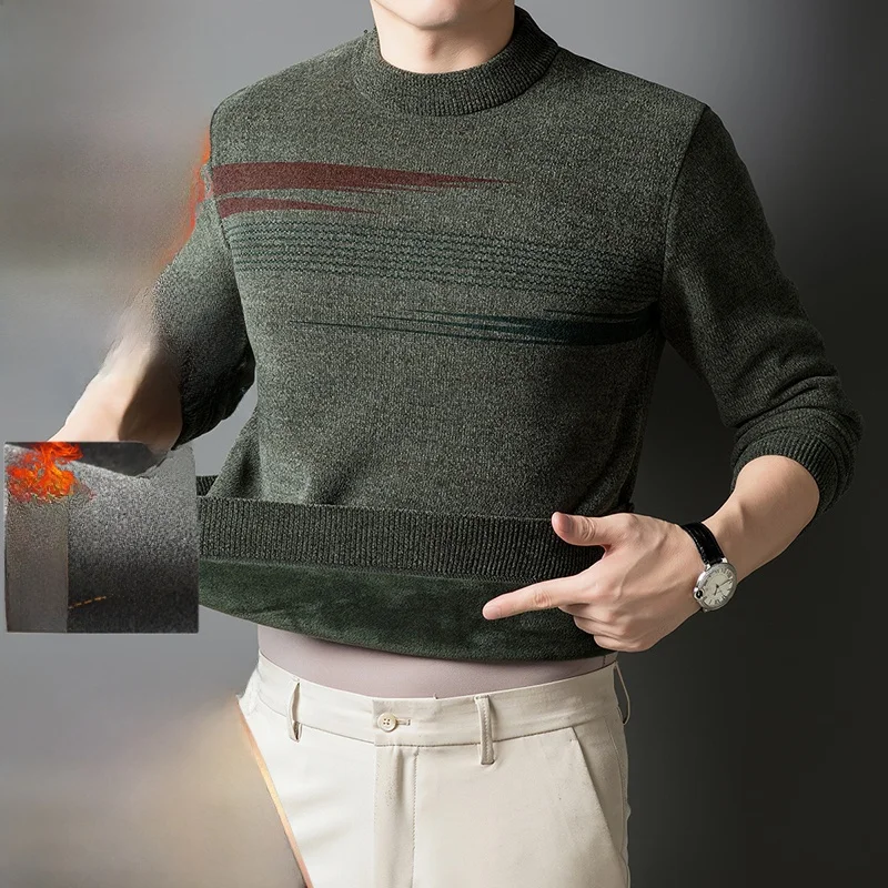 Мужской зимний трикотаж на подкладке Fce, повседневный свитер с высоким воротником, базовый слой, мягкий тренежный снежный синель, длинный свек
Мужской зимний трикотаж на подкладке Fce, повседневный свитер с высоким воротником, базовый слой, мягкий тренежный снежный синель, длинный свек