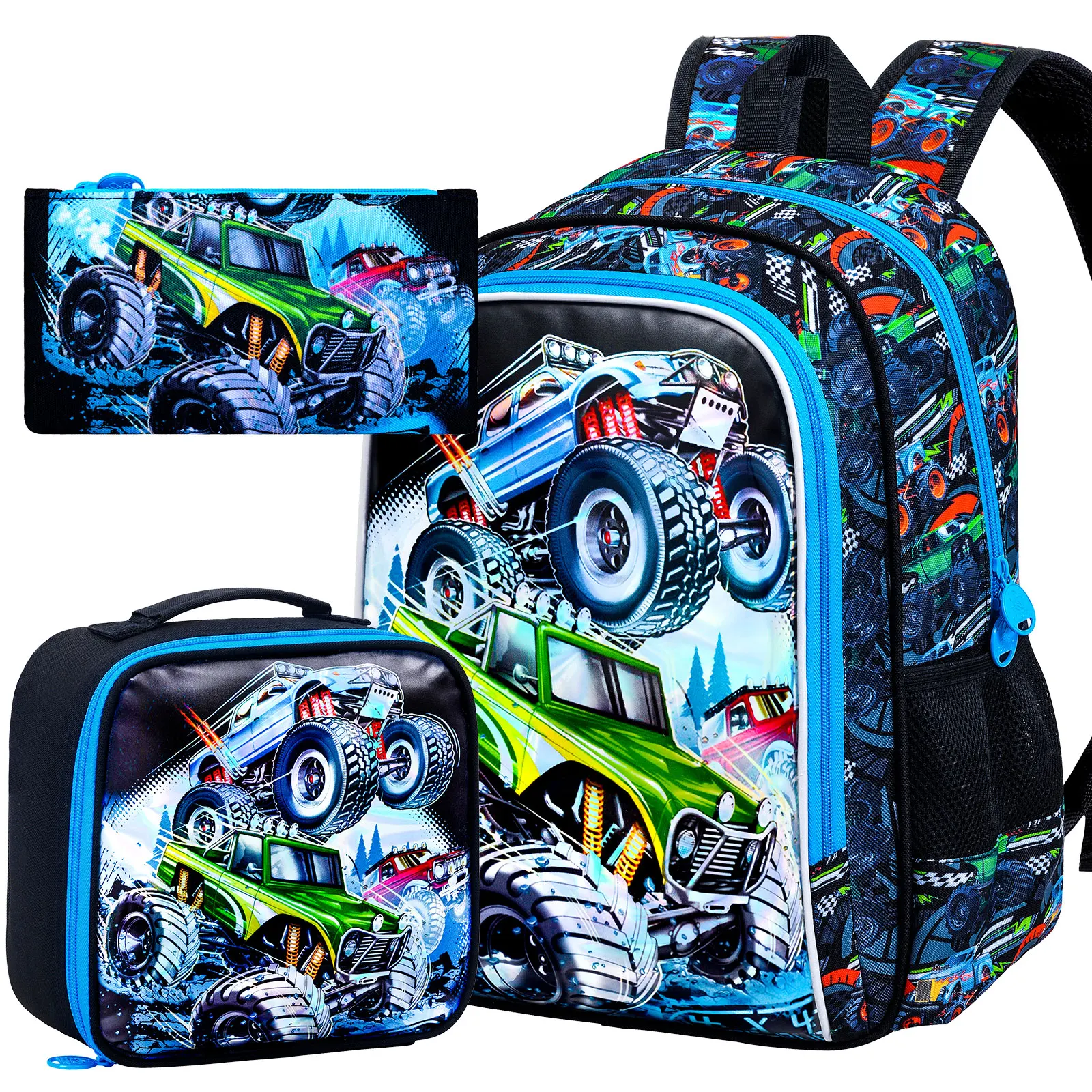3PCS Off-road vehicle Backpack for Boys, Water Resistant Kids Bookbag Set with Lunch BoxCute School Bag for Preschool Toddler
3PCS Off-road vehicle Backpack for Boys, Water Resistant Kids Bookbag Set with Lunch BoxCute School Bag for Preschool Toddler