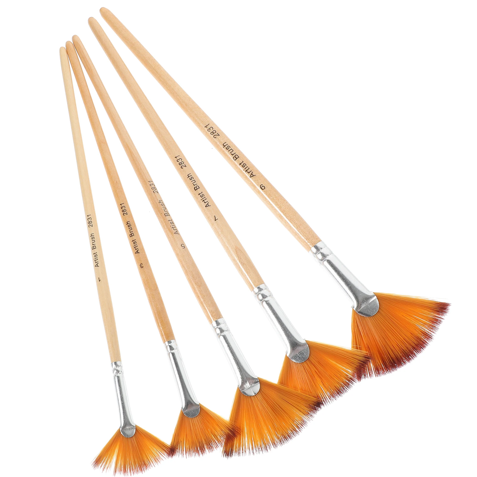 5 Pcs Nylon Paintbrushes Smooth Handle for Stencils Watercolor Acrylic Painting Supplies Fan Artists Brushes Durable Easy Clean
5 Pcs Nylon Paintbrushes Smooth Handle for Stencils Watercolor Acrylic Painting Supplies Fan Artists Brushes Durable Easy Clean