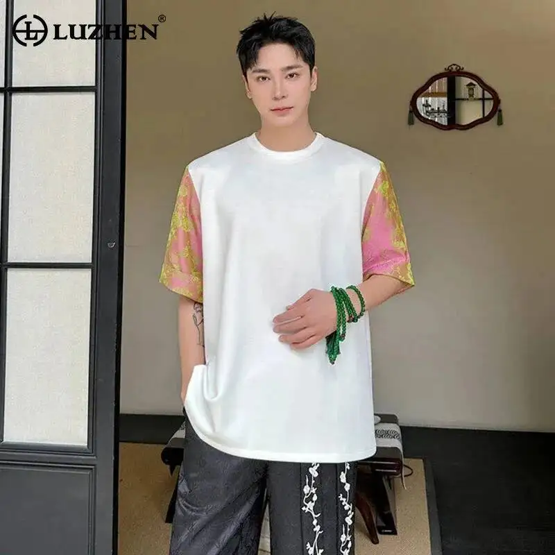 LUZHEN 2026 Summer Splicing Design Printed Short Sleeve T-shirts Men Fashion Elegant Chinese Style Casual Round Neck Tops JY6972
LUZHEN 2026 Summer Splicing Design Printed Short Sleeve T-shirts Men Fashion Elegant Chinese Style Casual Round Neck Tops JY6972