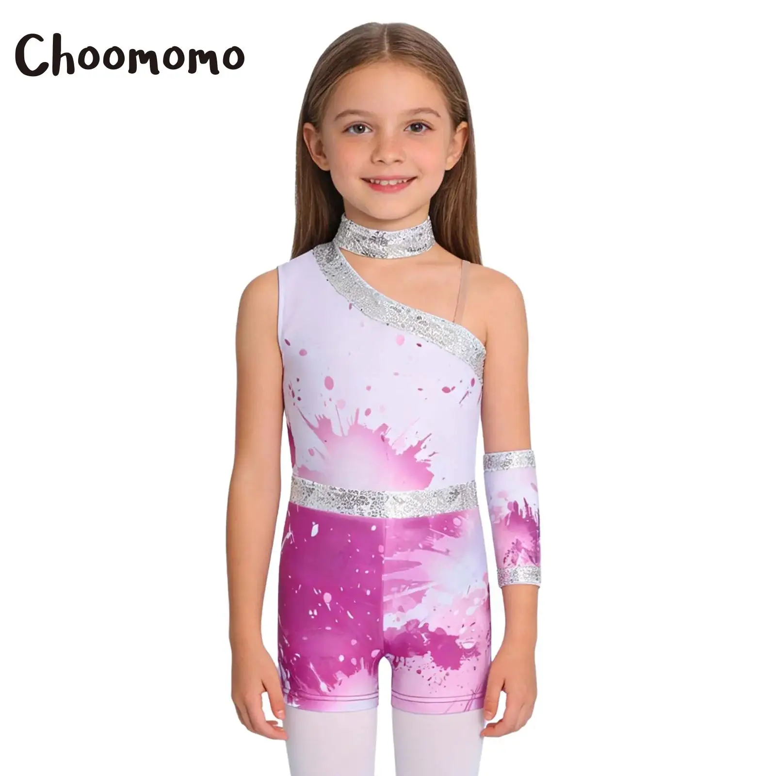 Kids Girls Shiny Sequin Ballet Gymnastics Leotard Skating Costume Set Sleeveless Printed Bodysuit with Shorts Fingerless Glove
Kids Girls Shiny Sequin Ballet Gymnastics Leotard Skating Costume Set Sleeveless Printed Bodysuit with Shorts Fingerless Glove