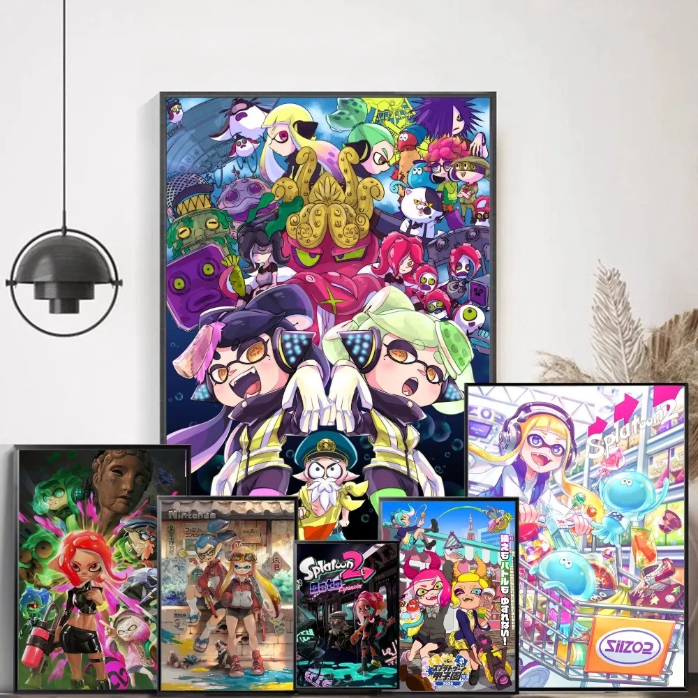 Классические винтажные постеры в стиле игры S-Splatoon 3, картина на стену, белая крафт-бумага, кавайный Декор для комнаты
Классические винтажные постеры в стиле игры S-Splatoon 3, картина на стену, белая крафт-бумага, кавайный Декор для комнаты