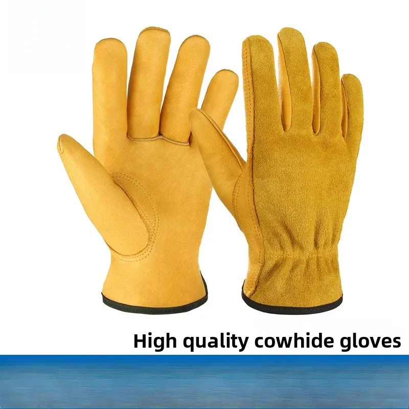 Cycling Gloves Yellow Cowhide Wear-resistant and Stab-proof Gardening Handling Work Labor Insurance Electric Welding Machine
Cycling Gloves Yellow Cowhide Wear-resistant and Stab-proof Gardening Handling Work Labor Insurance Electric Welding Machine