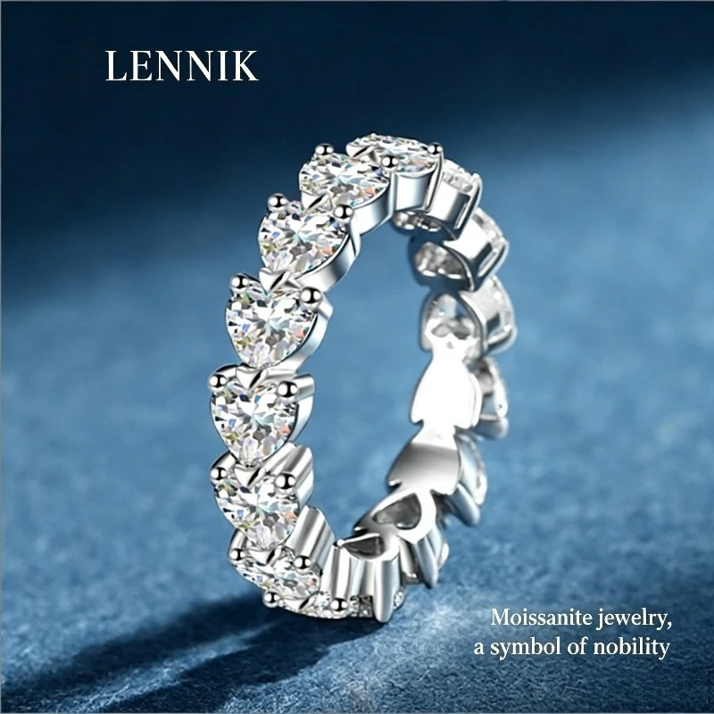 LENNIK 925 Sterling Silver Love Row Diamond Ring Diamond Stacked Wearing Diamond Ring Female Style Sweet Heart Shape
LENNIK 925 Sterling Silver Love Row Diamond Ring Diamond Stacked Wearing Diamond Ring Female Style Sweet Heart Shape