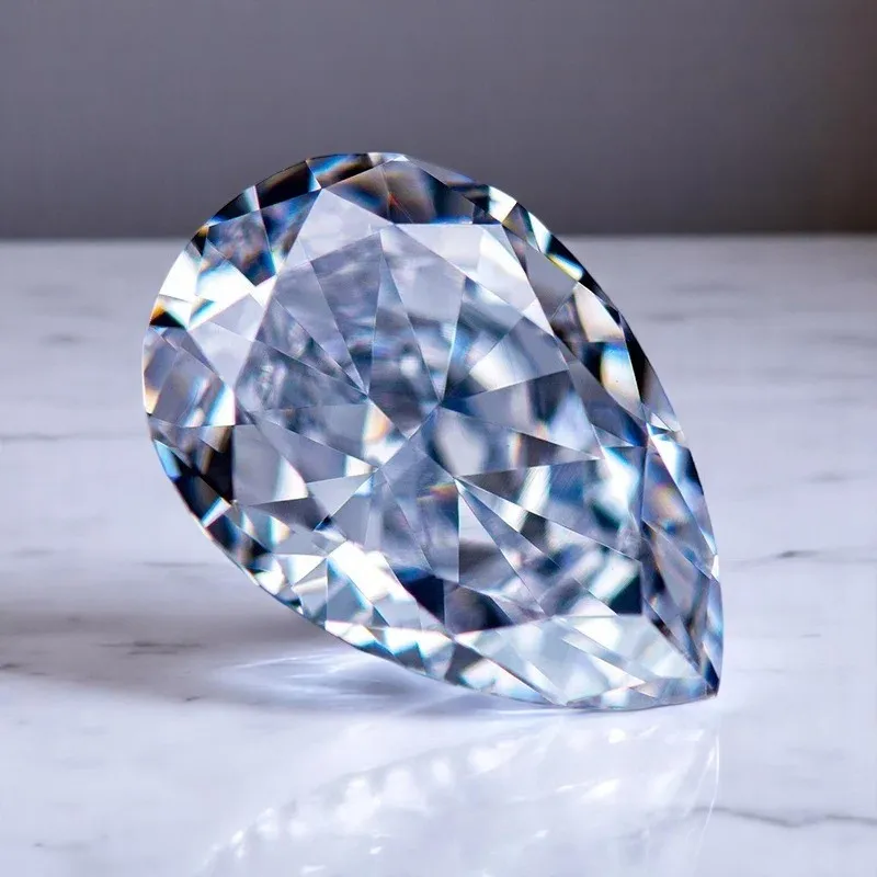 5A Grade White Pear Cut 4K Crushed Ice High Carbon Diamond CZ Stones - Lab-Synthetic Loose Gemstones for Women's Jewelry
5A Grade White Pear Cut 4K Crushed Ice High Carbon Diamond CZ Stones - Lab-Synthetic Loose Gemstones for Women's Jewelry