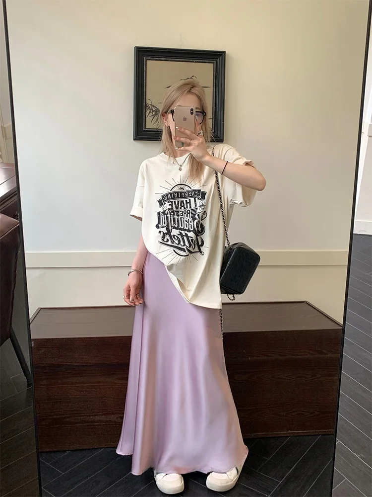 iny Satin Fi Tail f Skirt Women's Summer Mid-Length Slimming High Waist Commute Sle A-Line Umbrella Skirt
iny Satin Fi Tail f Skirt Women's Summer Mid-Length Slimming High Waist Commute Sle A-Line Umbrella Skirt