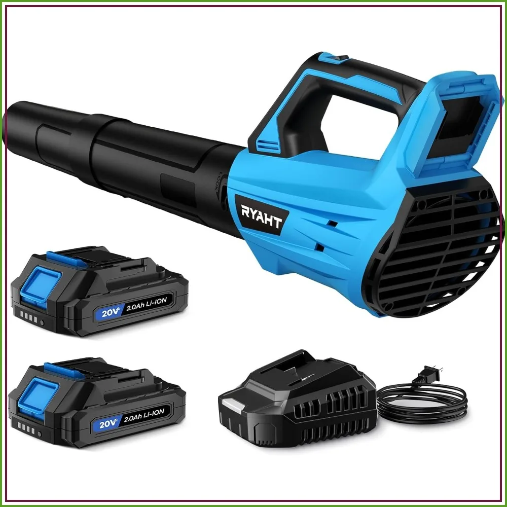 20V Cordless Leaf Blower with 2 Batteries & Charger, 2-Speed, Lightweight, for Lawn & Patio
20V Cordless Leaf Blower with 2 Batteries & Charger, 2-Speed, Lightweight, for Lawn & Patio