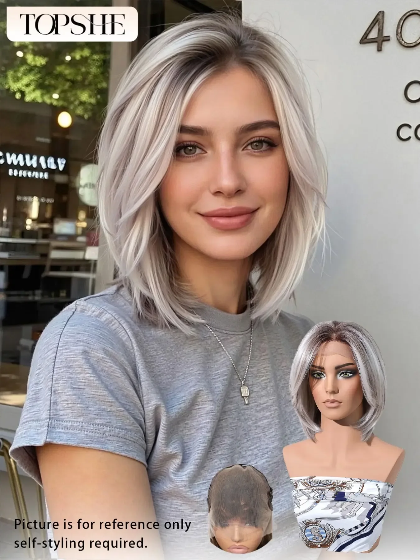 TOPSHE Ombre Synthetic Fiber Wig, Anti-Slip Silicone Strips Lace Frontal Wig, Fashion Women's Glueless Synthetic Wig
TOPSHE Ombre Synthetic Fiber Wig, Anti-Slip Silicone Strips Lace Frontal Wig, Fashion Women's Glueless Synthetic Wig