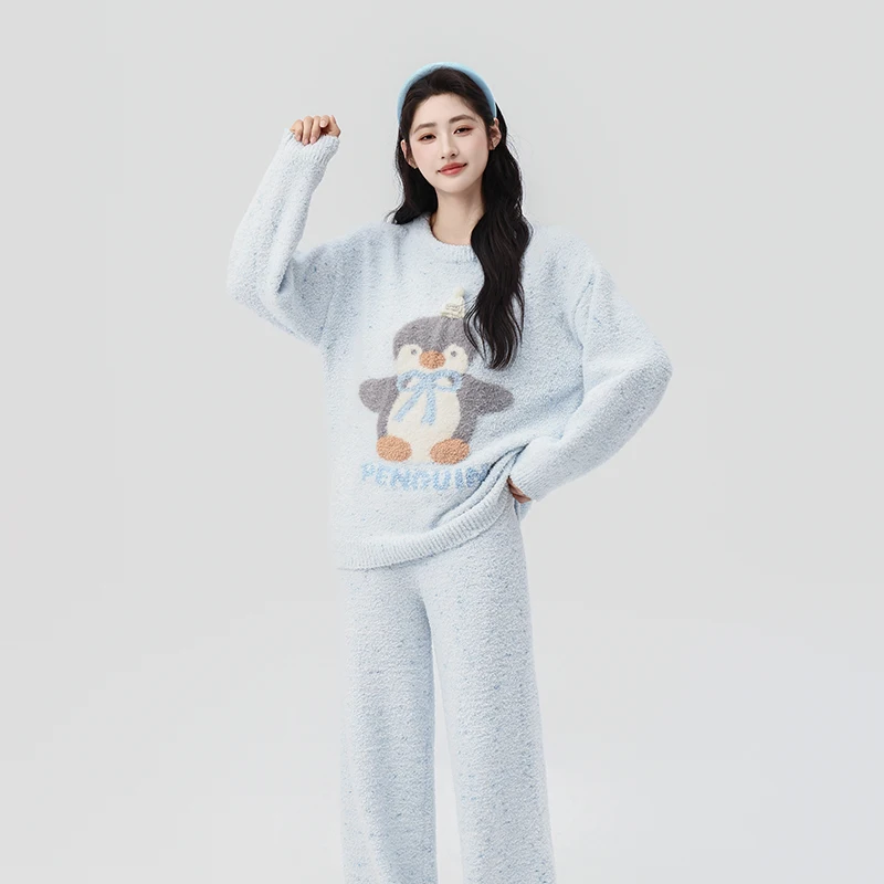 Women's Autumn and Winter Penguin Cartoon Sweet Pajamas 2 Piece
Women's Autumn and Winter Penguin Cartoon Sweet Pajamas 2 Piece