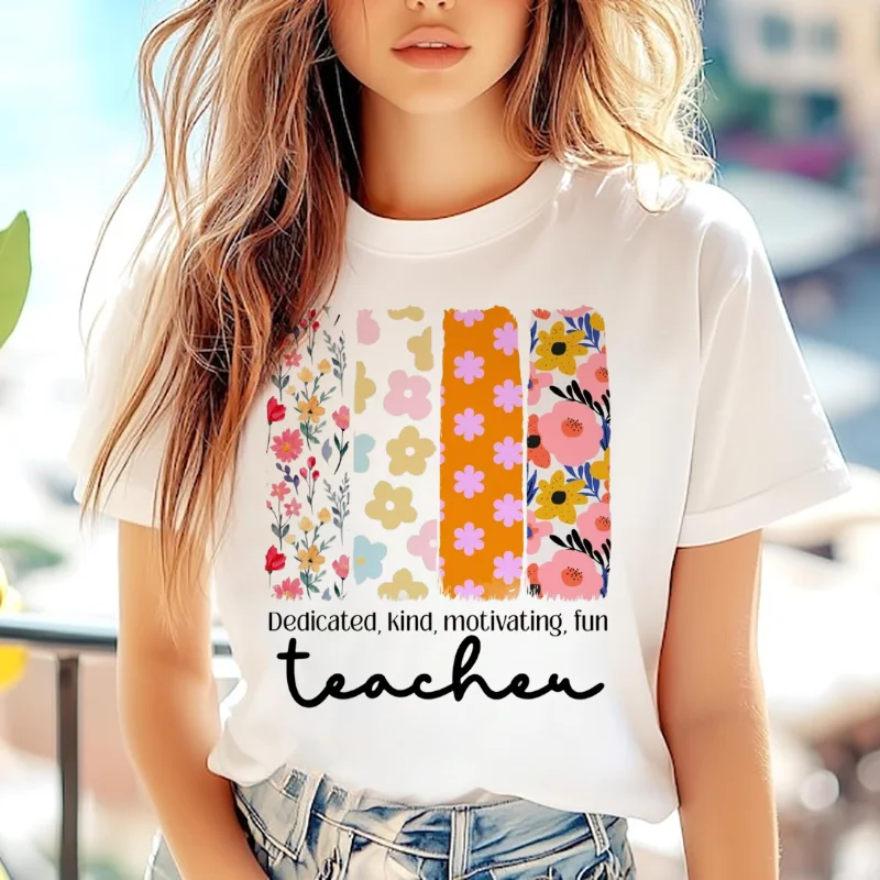 New Women's Printed Round Neck Harajuku T-Shirt Watercolor Flower Pattern Summer Trendy Style 90s Casual Top White T-Shirt
New Women's Printed Round Neck Harajuku T-Shirt Watercolor Flower Pattern Summer Trendy Style 90s Casual Top White T-Shirt
