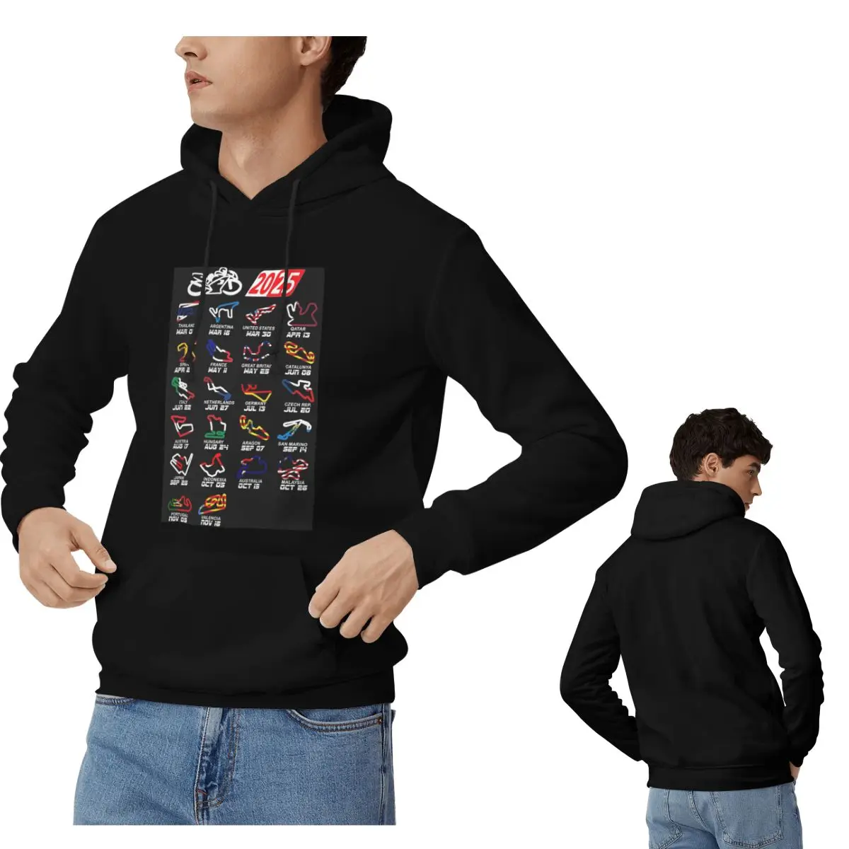 Calendar Season 2025 MotoGp Circuits Hoodies Men's Women Casual Pullover Sweatshirt Hip Hop Long Sleeve Streetwear Autumn Winter
Calendar Season 2025 MotoGp Circuits Hoodies Men's Women Casual Pullover Sweatshirt Hip Hop Long Sleeve Streetwear Autumn Winter