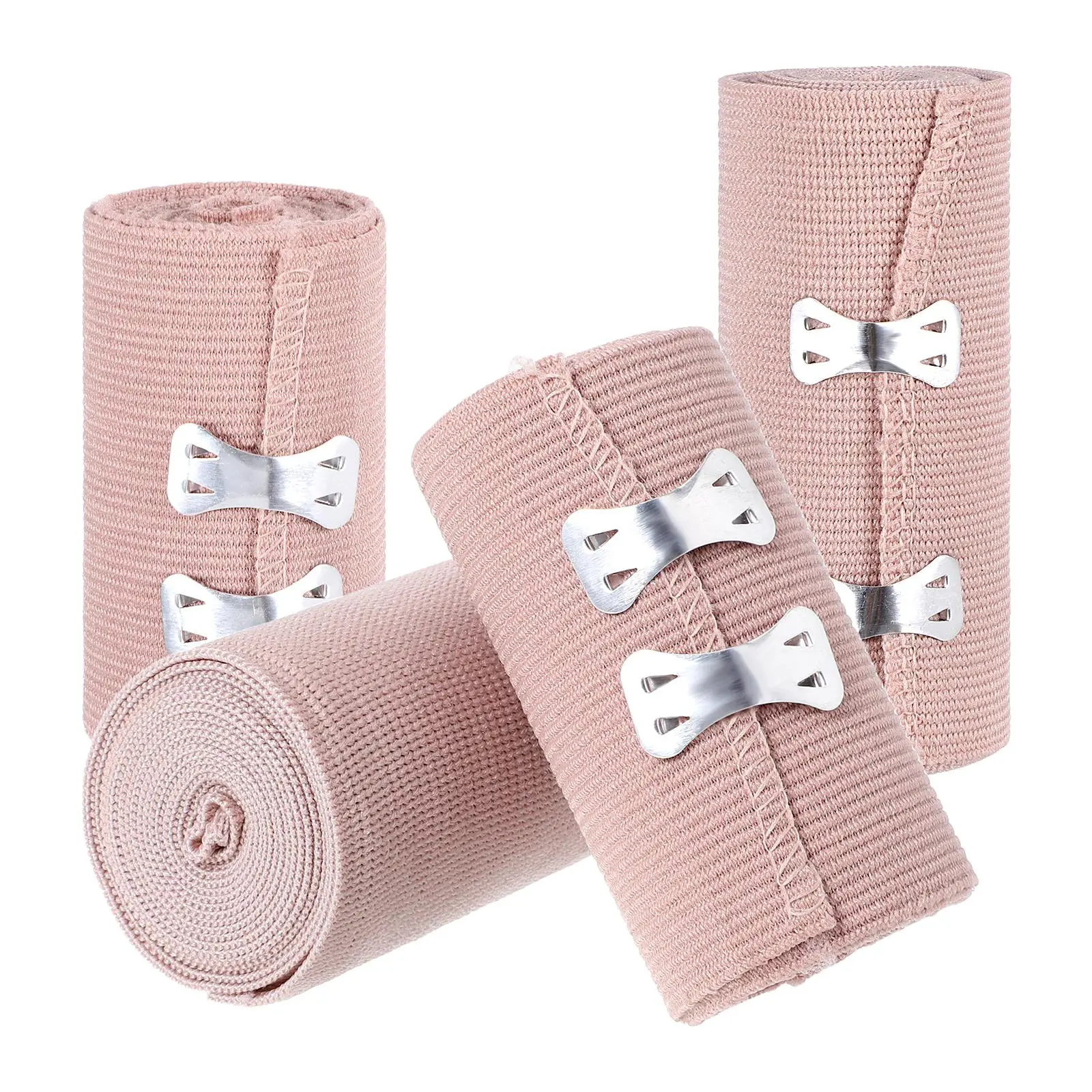 4 Pcs High Elastic Rubber Bandages for Sports Medical Aid White Duct Tape Adhesive Wraps Strong Metal Clips Secure Injuries
4 Pcs High Elastic Rubber Bandages for Sports Medical Aid White Duct Tape Adhesive Wraps Strong Metal Clips Secure Injuries