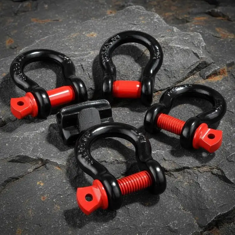 Alloy Steel Bow Shackles 1/2" 4 Pack For Vehicle Recovery Towing Off-Road 8 Ton Breaking Strength 5/8" Screw Pin Heavy Duty Jeep Truck Accessory Black
Alloy Steel Bow Shackles 1/2" 4 Pack For Vehicle Recovery Towing Off-Road 8 Ton Breaking Strength 5/8" Screw Pin Heavy Duty Jeep Truck Accessory Black