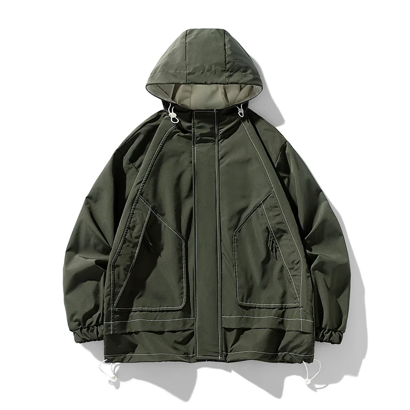 GIOIOM's Jacket, весенне-осенний негладкий свободный повседневный спортивный плащ с капюшоном, топ
GIOIOM's Jacket, весенне-осенний негладкий свободный повседневный спортивный плащ с капюшоном, топ