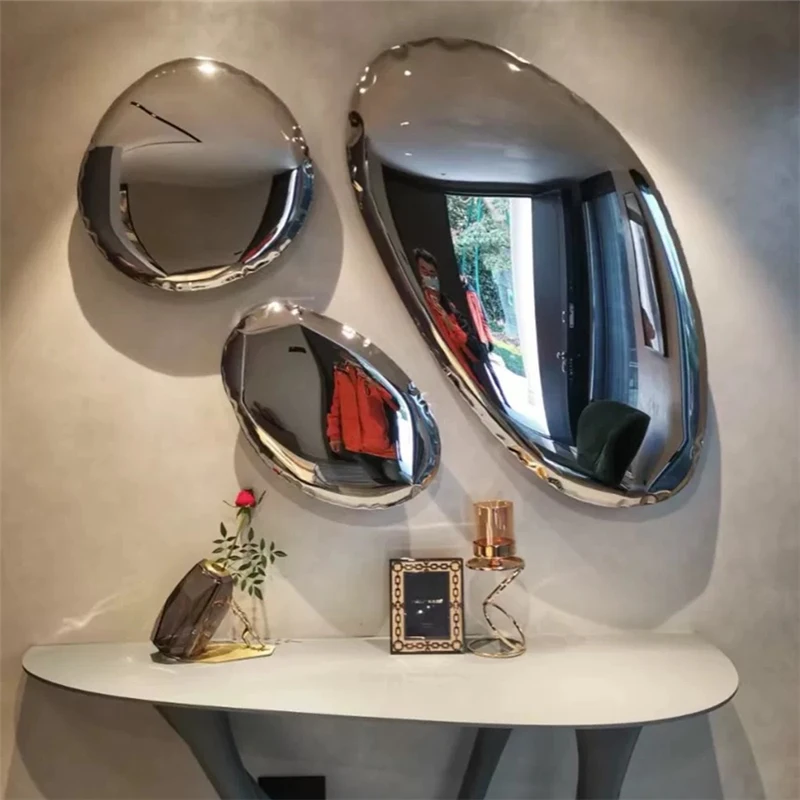 Contemporary stainless steel water drop mirror installation wall hanging restaurant model room wall decoration pebble head hangi
Contemporary stainless steel water drop mirror installation wall hanging restaurant model room wall decoration pebble head hangi