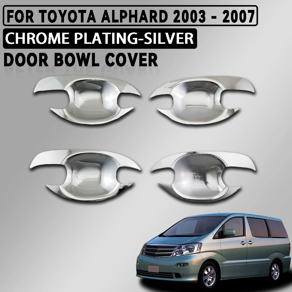 Abs Chrome Plated Silver and Carbon Fiber Door Bowl Cover Trim For Toyota Alphard 2003 - 2007 Car Accessories Exterior Decorate
Abs Chrome Plated Silver and Carbon Fiber Door Bowl Cover Trim For Toyota Alphard 2003 - 2007 Car Accessories Exterior Decorate