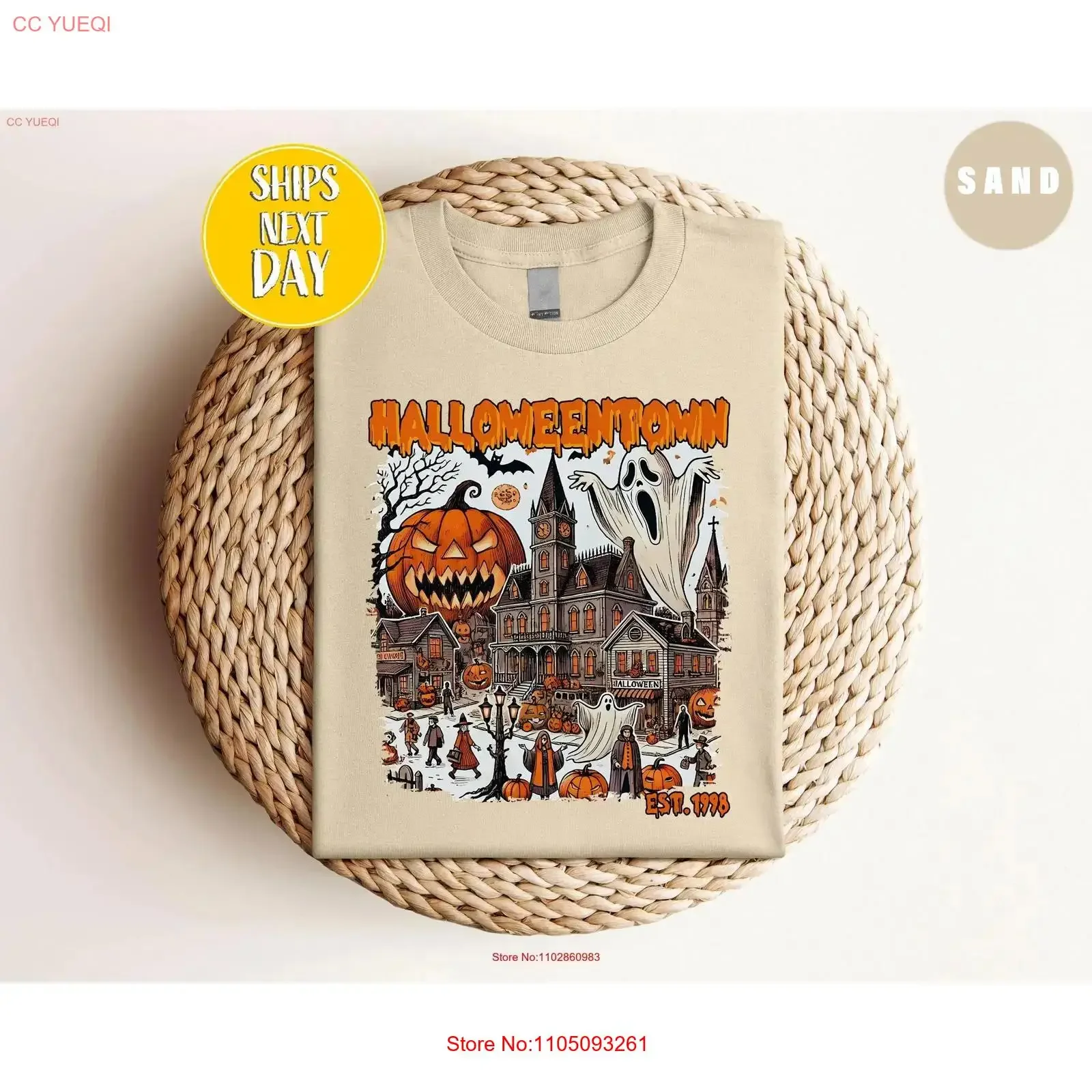 Scary Halloweentown Est 1998 Pumpkin Ghost T Shirt Spooky Halloween Town Scene HF012 vintage Washed fashion Slightly graphic
Scary Halloweentown Est 1998 Pumpkin Ghost T Shirt Spooky Halloween Town Scene HF012 vintage Washed fashion Slightly graphic