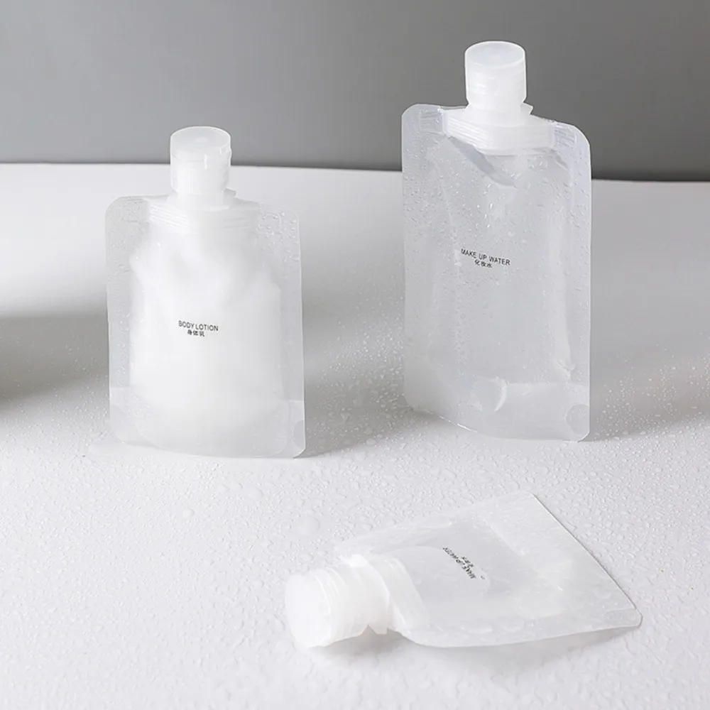 Portable Travel Fluid Makeup Bag 30/50/100 Ml Plastic Stand Up Spout Pouch Reusable Transparent Flip Cap Bag Travel Organizer
Portable Travel Fluid Makeup Bag 30/50/100 Ml Plastic Stand Up Spout Pouch Reusable Transparent Flip Cap Bag Travel Organizer