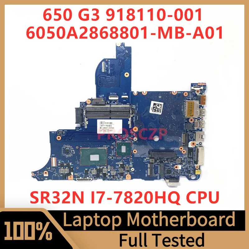 918110-001 918110-501 918110-601 для материнской платы ноутбука HP 650 G3 6050A2868801-MB-A01(A1) с процессором SR32N I7-7820HQ 100% протестировано, ОК
918110-001 918110-501 918110-601 для материнской платы ноутбука HP 650 G3 6050A2868801-MB-A01(A1) с процессором SR32N I7-7820HQ 100% протестировано, ОК