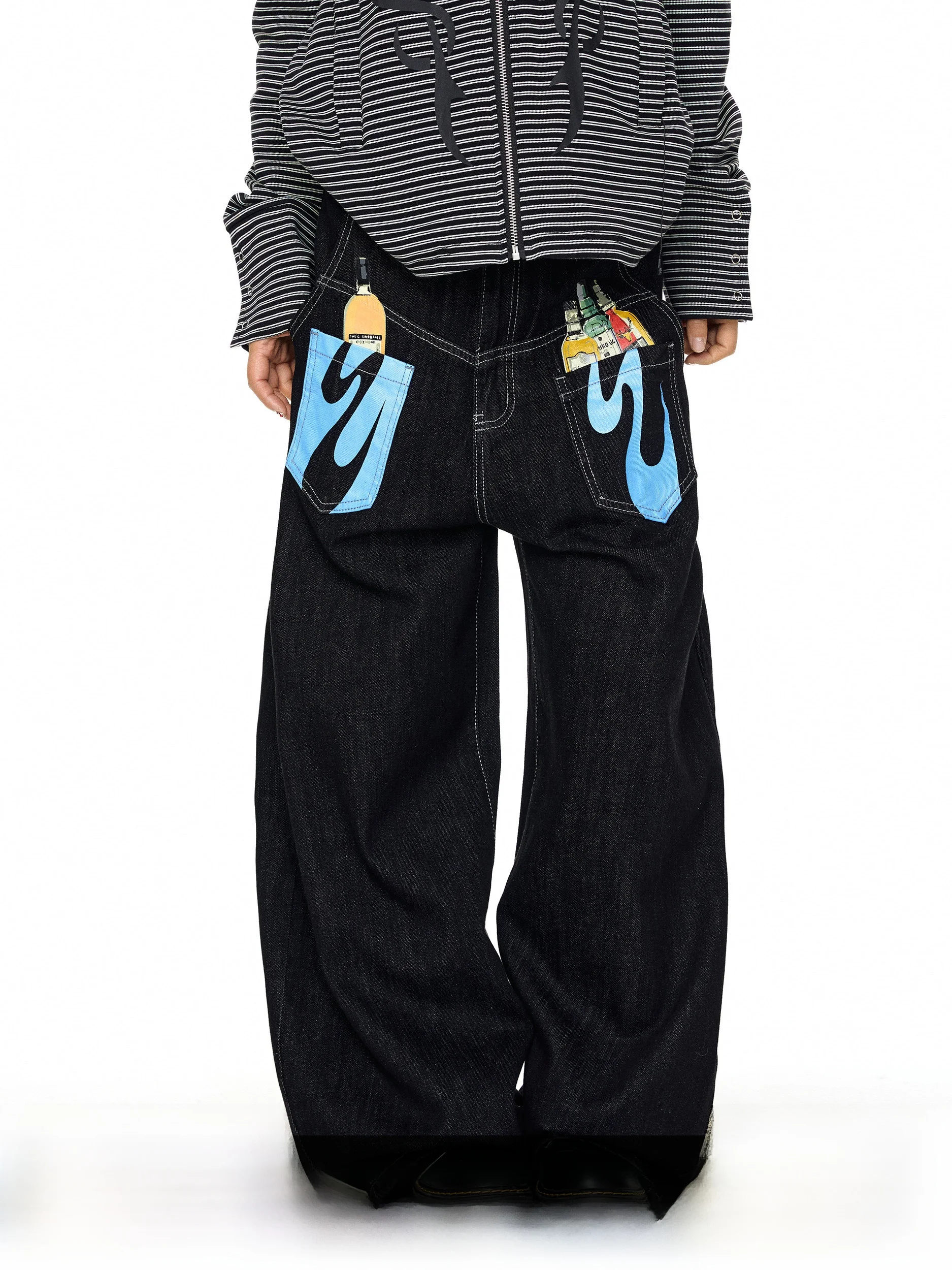 High Waist Loose Fit Wide Leg ket fiti Printed Denim Jeans Women's Street Sle Waed American Long Trousers
High Waist Loose Fit Wide Leg ket fiti Printed Denim Jeans Women's Street Sle Waed American Long Trousers