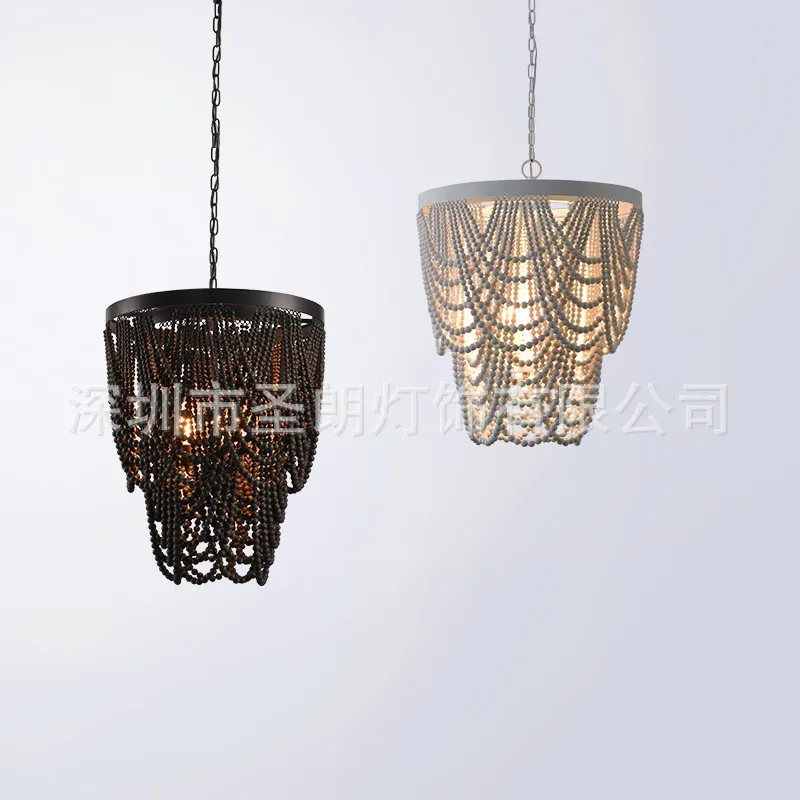 American retro simple wooden bead chandelier French pastoral living room dining room light bedroom cloakroom
American retro simple wooden bead chandelier French pastoral living room dining room light bedroom cloakroom