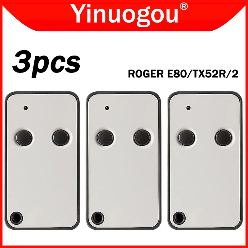 3PCS ROGER E80/TX52R/2 TX54R TX22 H80 M80 TX1 TX10 Garage Door Remote Control Duplicator 433.92MHz Electric Gate Control Opener
3PCS ROGER E80/TX52R/2 TX54R TX22 H80 M80 TX1 TX10 Garage Door Remote Control Duplicator 433.92MHz Electric Gate Control Opener