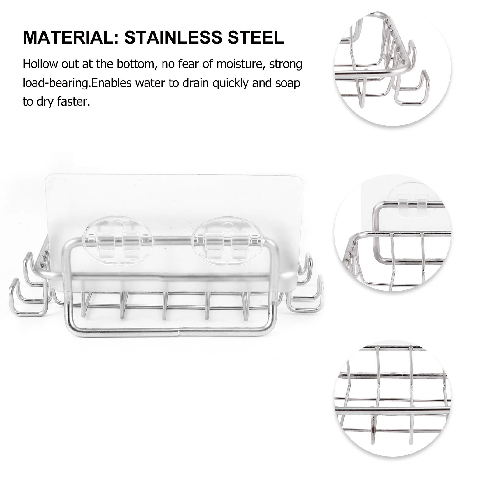 4 Hooks Steel Dish Wall Bathroom Box Mounted Bathroom Organizer Draining Soap Rack Household Soap Shelf
4 Hooks Steel Dish Wall Bathroom Box Mounted Bathroom Organizer Draining Soap Rack Household Soap Shelf