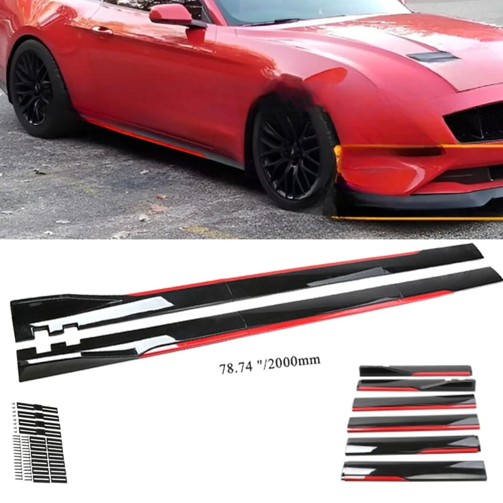 For Ford Mustang 78.7" Red Side Skirt Extension Body Kit Lip Splitters United States
For Ford Mustang 78.7" Red Side Skirt Extension Body Kit Lip Splitters United States
