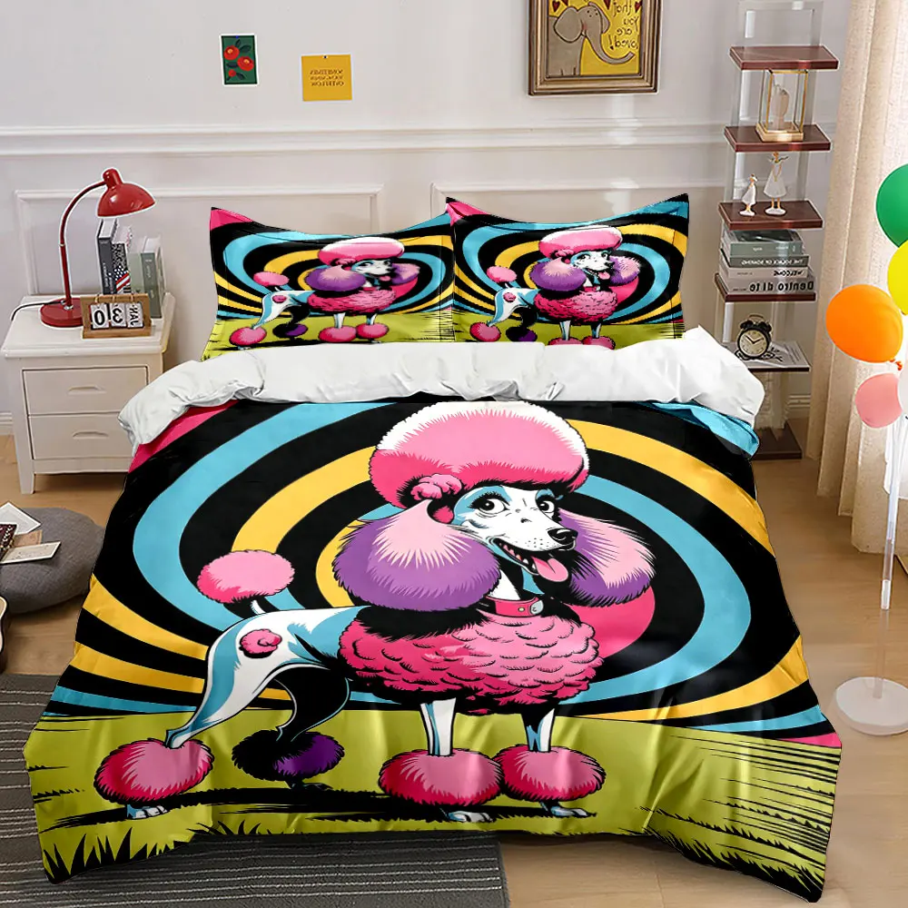 Colorful Poodle-Inspired Artistic Decor Set kid's and adults' bedroom decor, Exquisite three-piece bedding set gift
Colorful Poodle-Inspired Artistic Decor Set kid's and adults' bedroom decor, Exquisite three-piece bedding set gift