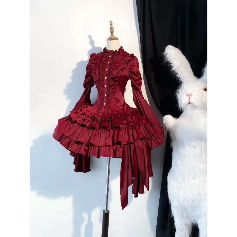 Original Lolita Shirt Girls Sweet Red Blouse Gothic Dark Shirts Top High Waist Pleated Skirt Women Short Skirt Y2k Aesthetic
Original Lolita Shirt Girls Sweet Red Blouse Gothic Dark Shirts Top High Waist Pleated Skirt Women Short Skirt Y2k Aesthetic