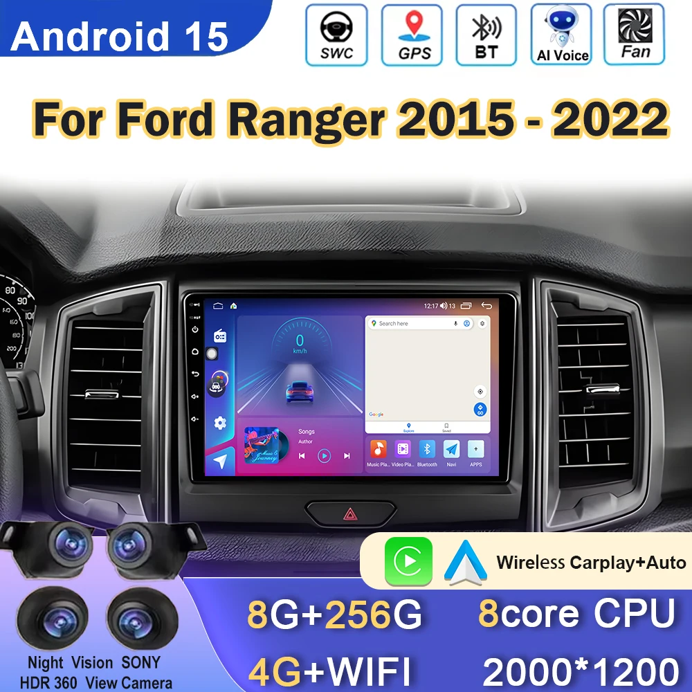 Android For Ford Ranger 2015 2016 2017 2018 2019-2022 Car Radio Stereo QLED Screen GPS Multimedia Carplay Autoradio Head unit
Android For Ford Ranger 2015 2016 2017 2018 2019-2022 Car Radio Stereo QLED Screen GPS Multimedia Carplay Autoradio Head unit