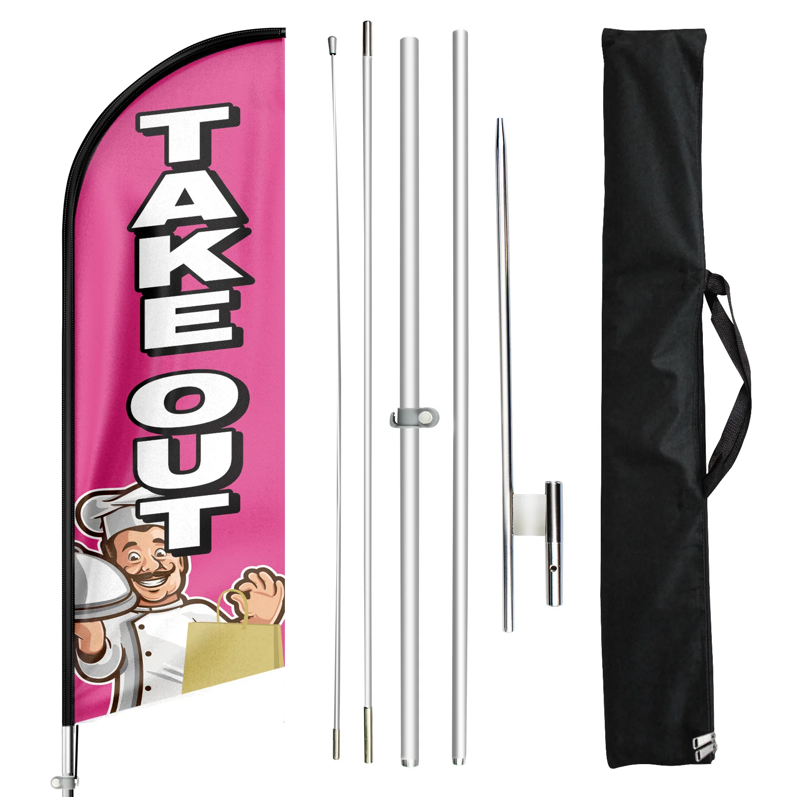 Flying Flag Set Take Out Swooper Banner Outdoor Advertising Decoration Display 7.6Ft ✖2.1Ft with Pole Kit and Groud Stake
Flying Flag Set Take Out Swooper Banner Outdoor Advertising Decoration Display 7.6Ft ✖2.1Ft with Pole Kit and Groud Stake