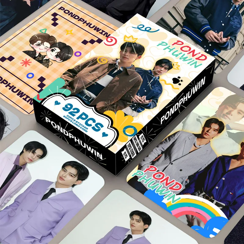 92Pcs/Set Thailand Stars PondPhuwin Laser Lomo Card Pond&Phuwin Characters Small Cards Photocard With Stickers Fans Support Card
92Pcs/Set Thailand Stars PondPhuwin Laser Lomo Card Pond&Phuwin Characters Small Cards Photocard With Stickers Fans Support Card