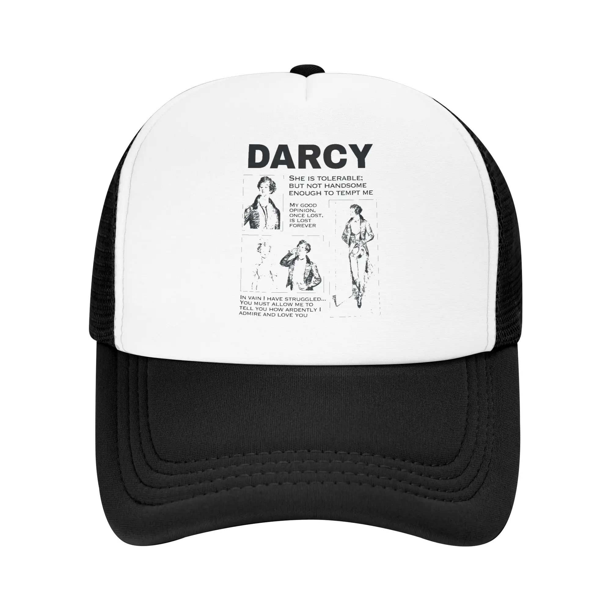 Pride and Prejudice Mr.Darcy Quotes Trucker Hat Women Men Adjustable Unisex Baseball Cap Outdoor Dad Hat
Pride and Prejudice Mr.Darcy Quotes Trucker Hat Women Men Adjustable Unisex Baseball Cap Outdoor Dad Hat