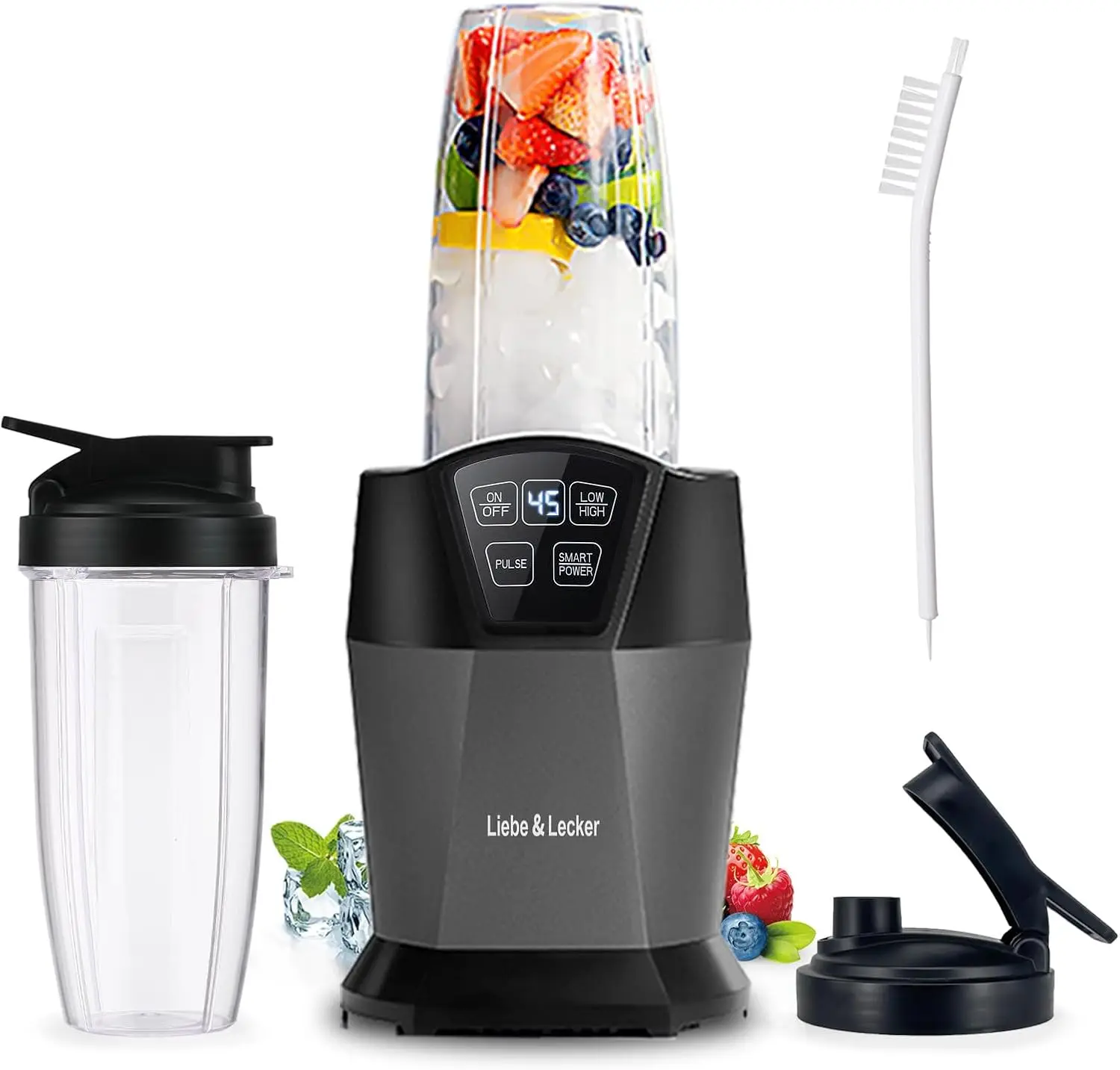 Blender with 1200W-Peak-Watts, Powerful Smoothie Blender Smart Technology Blended Frozen Fruit for Smoothies, with Two 28-oz To-
Blender with 1200W-Peak-Watts, Powerful Smoothie Blender Smart Technology Blended Frozen Fruit for Smoothies, with Two 28-oz To-