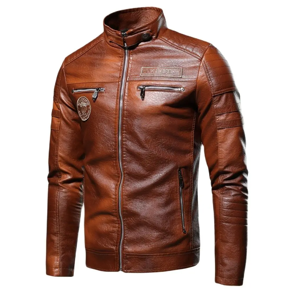 Men Nice Autumn Pop Brand Casual Motor Distressed Leather Jacket Coat Men Winter Vintage Outwear Faux Leather Jackets Men
Men Nice Autumn Pop Brand Casual Motor Distressed Leather Jacket Coat Men Winter Vintage Outwear Faux Leather Jackets Men