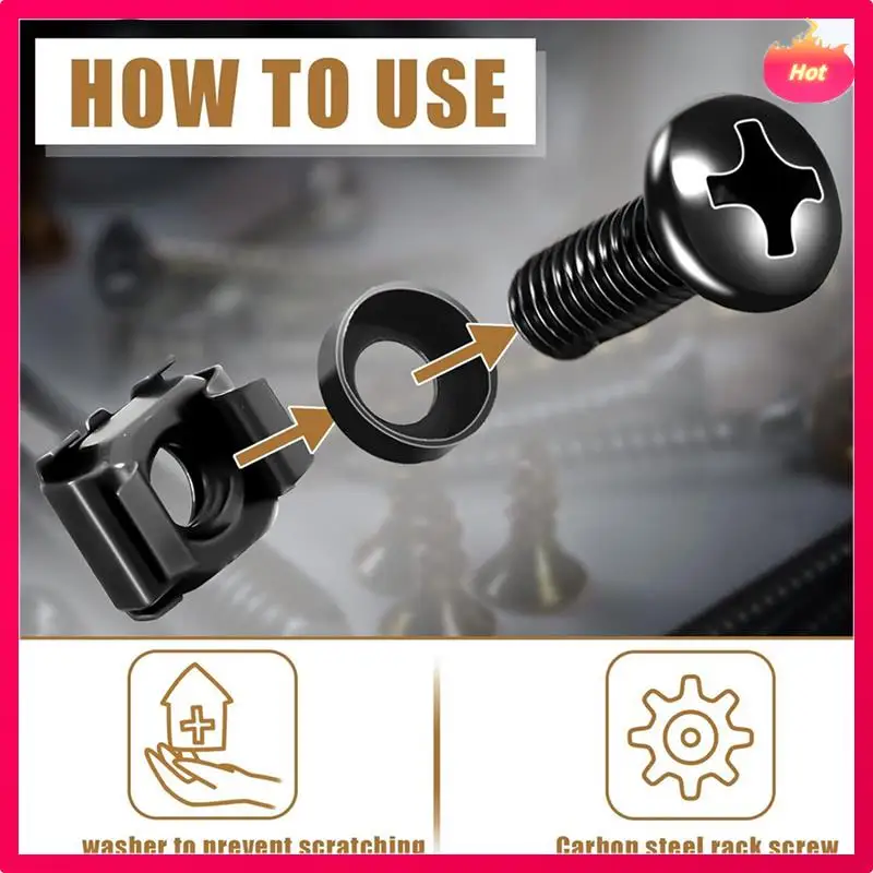 200Pcs M6x16mm Computer Rack Mount Cage Screws And Nuts & Washers For Rack Mount Server Cabinet
200Pcs M6x16mm Computer Rack Mount Cage Screws And Nuts & Washers For Rack Mount Server Cabinet