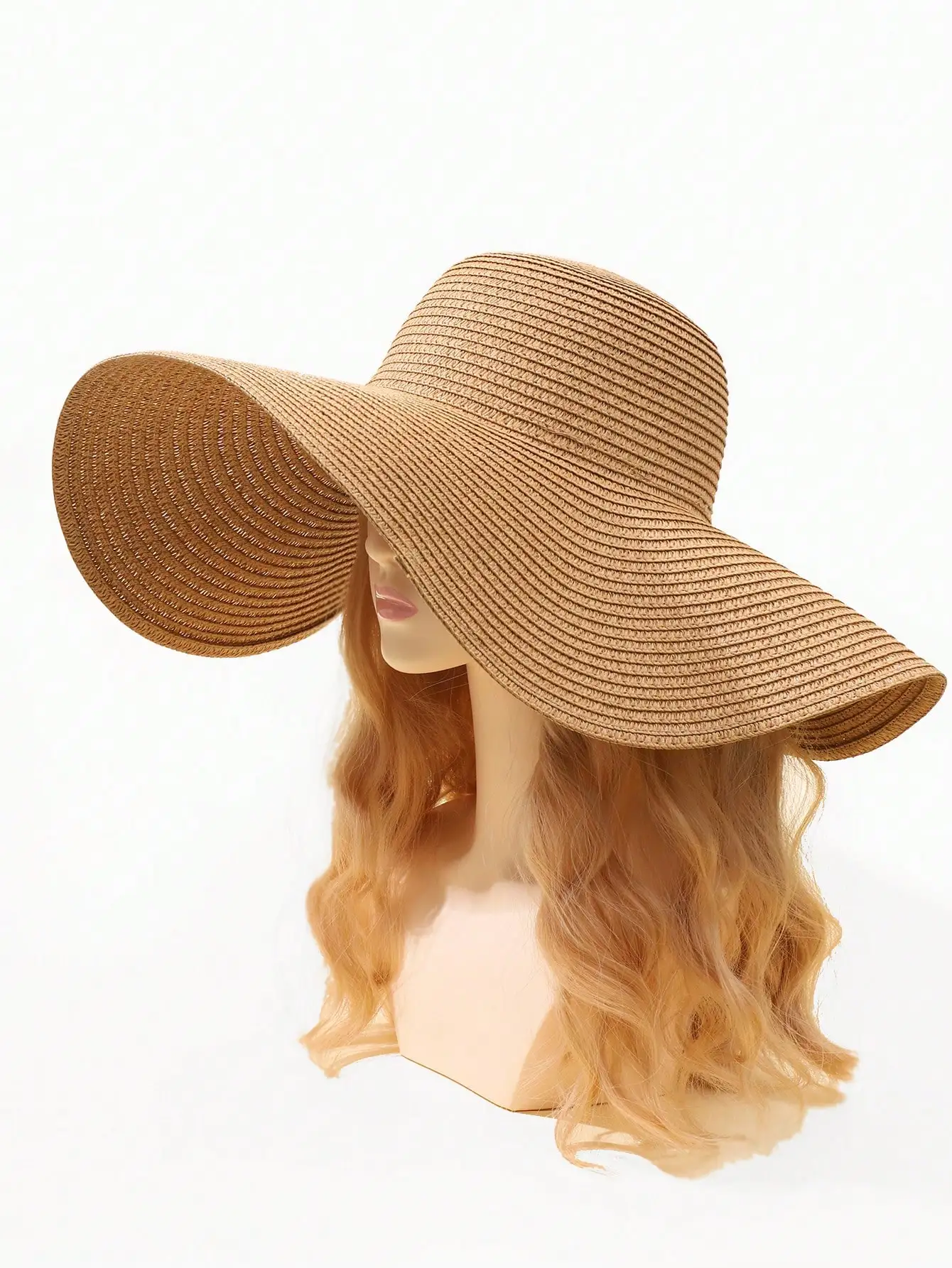 Simple Fashion Large Brim Straw Hat For Beach, Resort, Vacation
Simple Fashion Large Brim Straw Hat For Beach, Resort, Vacation
