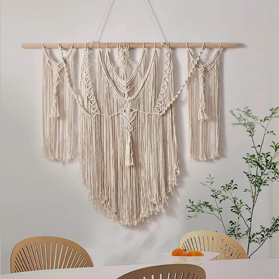 New Bohemian Tapestry Cotton Rope Cotton Wire Hand-woven Wall-mounted Decorative Tapestry Nordic Wooden Sticks Simple Style
New Bohemian Tapestry Cotton Rope Cotton Wire Hand-woven Wall-mounted Decorative Tapestry Nordic Wooden Sticks Simple Style